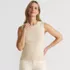 Women's Cotton Viscose Braided Neck Tank Sweater, Front