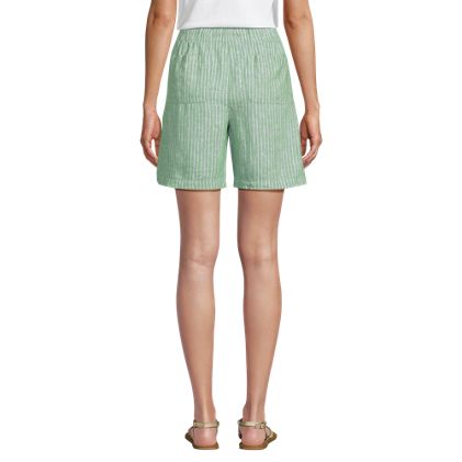Women's Linen High Rise Pull On 7" Shorts - image 5
