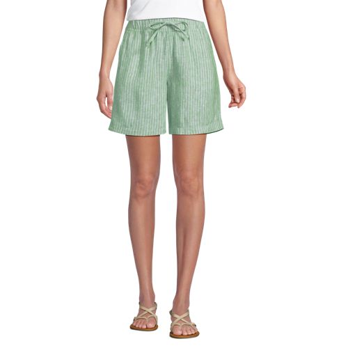 Women's Linen High Rise Pull On 7" Shorts - image 5