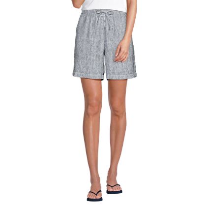 Women's Linen High Rise Pull On 7" Shorts - image 2