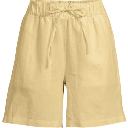 Women's Linen High Rise Pull On 7" Shorts - image 5