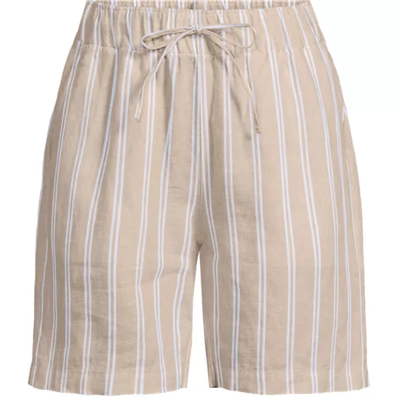 Women's Plus Size Linen High Rise Pull On 7" Shorts - primary