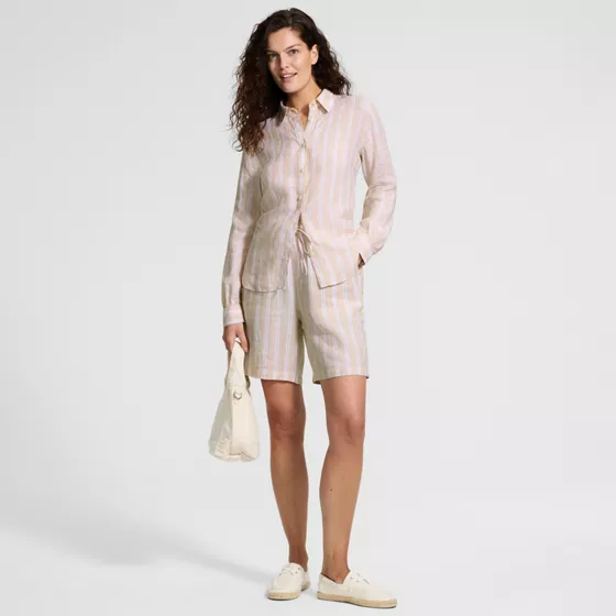 Women's Linen High Rise Pull On 7" Shorts - primary