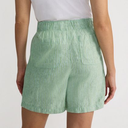 Women's Linen High Rise Pull On 7" Shorts - image 1