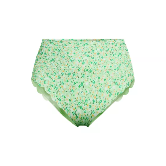 Women's Tugless Scallop High Waisted Bikini Bottoms - primary