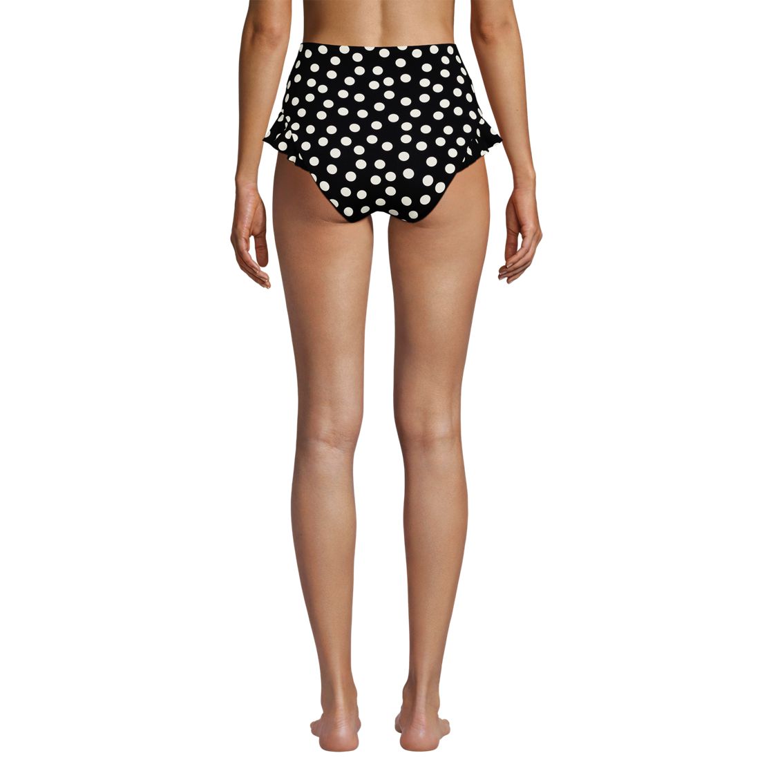 Women's Ruffle High Waisted High Leg Bikini Bottoms