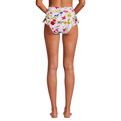 Women's Ruffle High Waisted High Leg Bikini Bottoms - image 3
