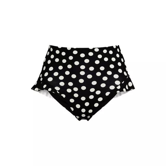Women's Plus Size Ruffle High Waisted High Leg Bikini Bottoms - primary