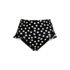 Women's Ruffle High Waisted High Leg Bikini Bottoms, Front