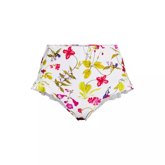 Women's Ruffle High Waisted High Leg Bikini Bottoms - primary