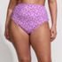 Women's Plus Size Tugless Scallop High Waisted Bikini Bottoms, Front