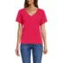Women's Slub Flutter Sleeve Vneck Tee, Front