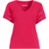 Women's Slub Flutter Sleeve Vneck Tee, Front