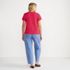 Women's Slub Flutter Sleeve Vneck Tee, Back