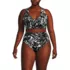 Women's Plus Size V-Neck Bikini and High Waisted Bottom Swimsuit Set, Front