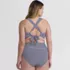 Women's Plus Size V-neck Bikini and High Waisted Bottom Swimsuit Set, Back