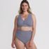 Women's Plus Size V-Neck Tankini and High Waisted Bottom Swimsuit Set, Front