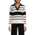 Women's Cotton Boucle Johnny Collar Shaker Pullover, Front