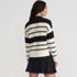 Women's Cotton Boucle Johnny Collar Shaker Pullover, Back