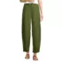 Women's Linen High Rise Pleated Barrel Leg Ankle Pants, Front