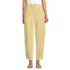 Women's Linen High Rise Pleated Barrel Leg Ankle Pants, Front