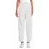 Women's Linen High Rise Pleated Barrel Leg Ankle Pants, Front