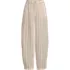 Women's Linen High Rise Pleated Barrel Leg Ankle Pants, Front