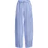 Women's Linen High Rise Pleated Barrel Leg Ankle Pants, Front