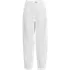 Women's Linen High Rise Pleated Barrel Leg Ankle Pants, Front