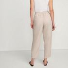 Women's Linen High Rise Pleated Barrel Leg Pants
