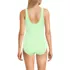 Women's Tugless Low Leg Lace One Piece Swimsuit, Back