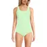 Women's Tugless Low Leg Lace One Piece Swimsuit, Front