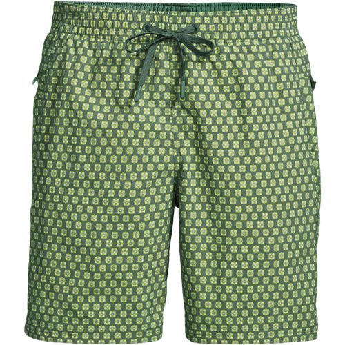 Hydroliner Swim Shorts - 7-inch, Men, size: S, regular, Green, by Lands' End