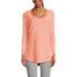 Women's Long Sleeve Power Performance Scoop Neck Curved Hem Tunic Tee, Front