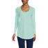 Women's Long Sleeve Power Performance Scoop Neck Curved Hem Tunic Tee, Front