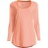 Women's Long Sleeve Power Performance Scoop Neck Curved Hem Tunic Tee, Front