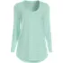 Women's Long Sleeve Power Performance Scoop Neck Curved Hem Tunic Tee, Front