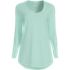 Women's Long Sleeve Power Performance Scoop Neck Curved Hem Tunic Tee, Front