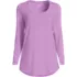 Women's Long Sleeve Power Performance Scoop Neck Curved Hem Tunic Tee, Front