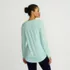 Women's Long Sleeve Power Performance Scoop Neck Curved Hem Tunic Tee, Back