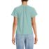 Women's Slub Short Sleeve Notch Neck Top, Back