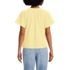 Women's Slub Short Sleeve Notch Neck Top, Back