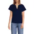 Women's Slub Short Sleeve Notch Neck Top, Front