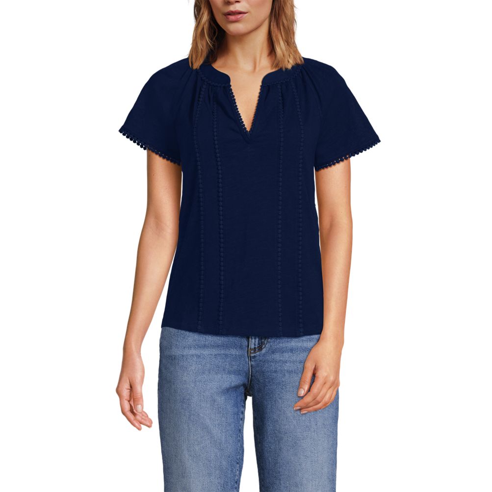 【U LAN】Land semi-crop over short sleeves 71Zs7qXg7rL._AC_SX679_.jpg