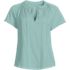 Women's Slub Short Sleeve Notch Neck Top, Front