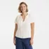 Women's Slub Short Sleeve Notch Neck Top, alternative image