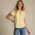 Women's Slub Short Sleeve Notch Neck Top, alternative image