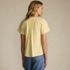 Women's Slub Short Sleeve Notch Neck Top, Back