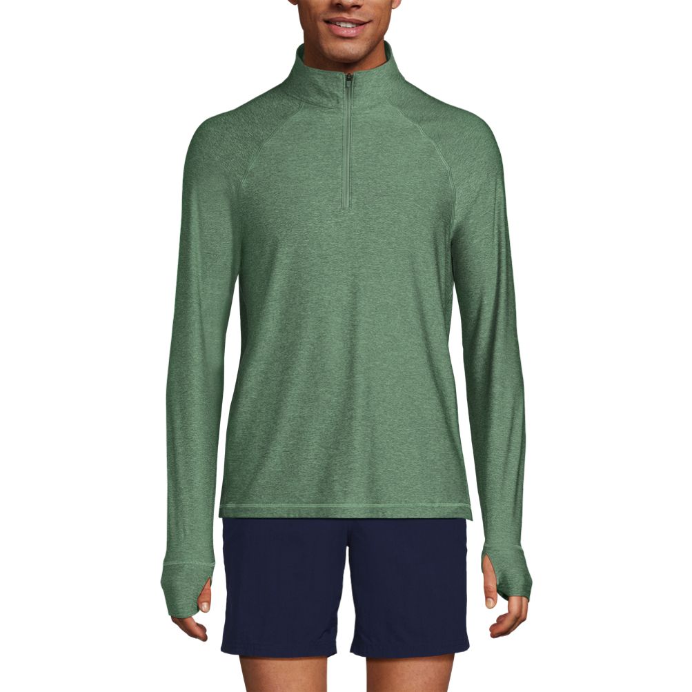 Men's SunShade UPF 50 Cooling Quarter Zip Mock Neck Rash Guard