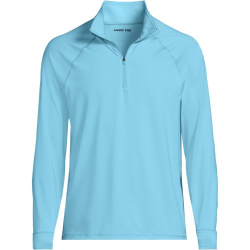 Men's SunShade UPF 50 Cooling Quarter Zip Mock Neck Rash Guard